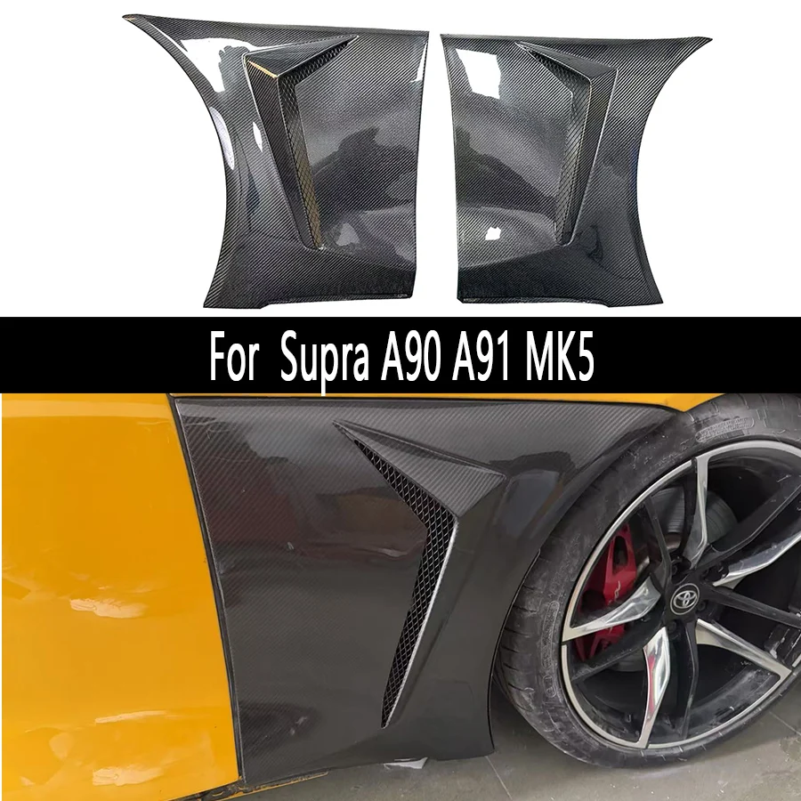 

For Toyota Supra A90 A91 MK5 2019+ Carbon Fiber Fender Retrofit the Carbon fiber replacement leaf plate body kit