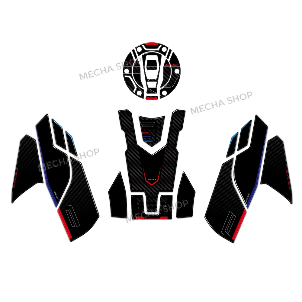 สติ๊กเกอร์กันรอยถังน้ำมัน 3 มิติ สำหรับรถมอเตอร์ไซค์ F900R F 900R F900 R ปี 2017 - 2026 ทำจากเรซิ่น