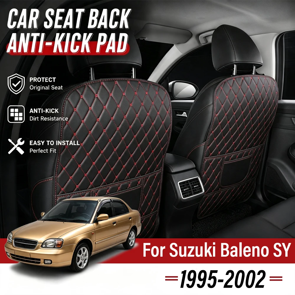 Easy Clean PU Anti Kick Mat Pads For Suzuki Baleno SY 1995-2002 Dirt-Repellent, Two Color Choice, Quick Install Full Coverage