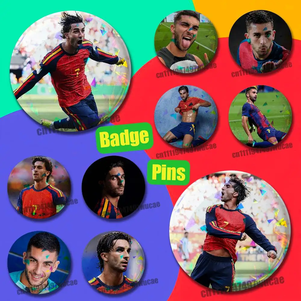 For F-Ferran T-Torres Spain Badge Cover Custom Pin Insignia Emblem Round 25mm 44mm Laser Film