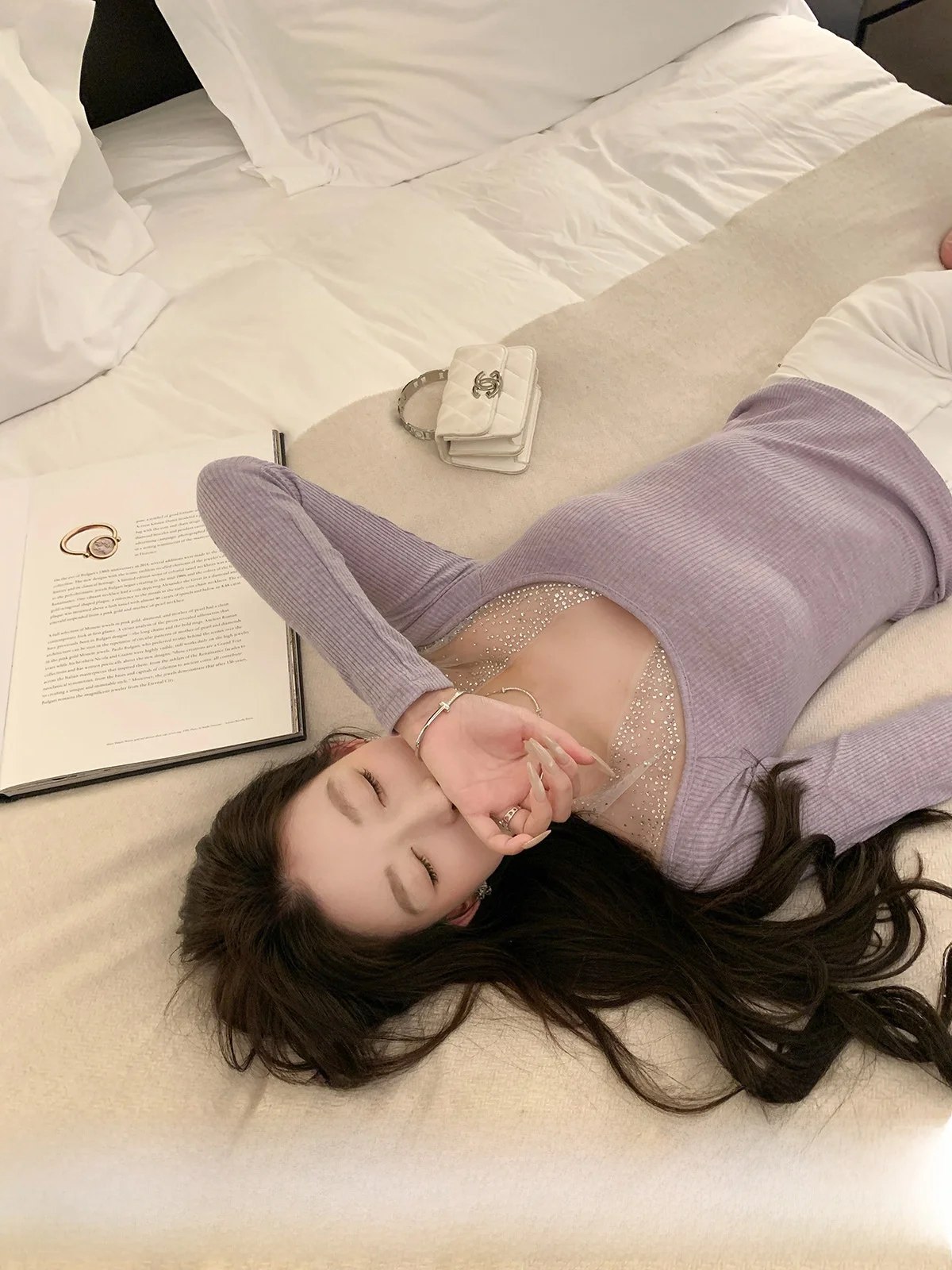 

Yoyozhang Purple Knitted Sweater Women's Base Layer Top Slimming Winter Faion Simple Sle Long Sve Color