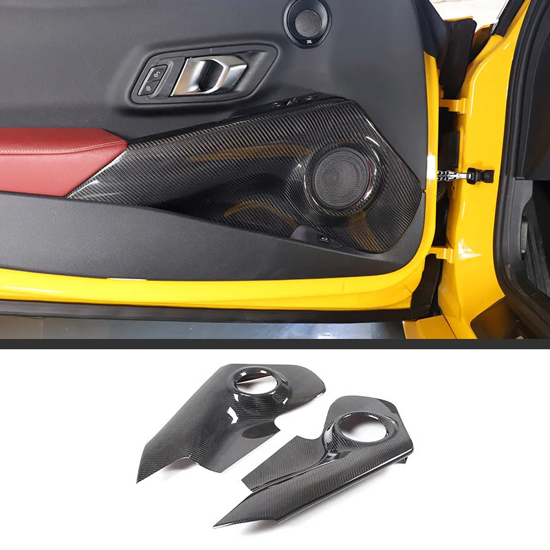 Real Carbon Fiber For Toyota GR Supra A90 2019-2022 Car Styling Inner Door Panel Trim Cover Car Accessories