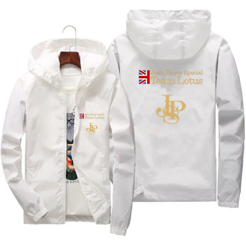 2025 Tuta da uomo JPS John Player Giacca a vento spessa Giacca bomber Parka con cerniera e cappuccio