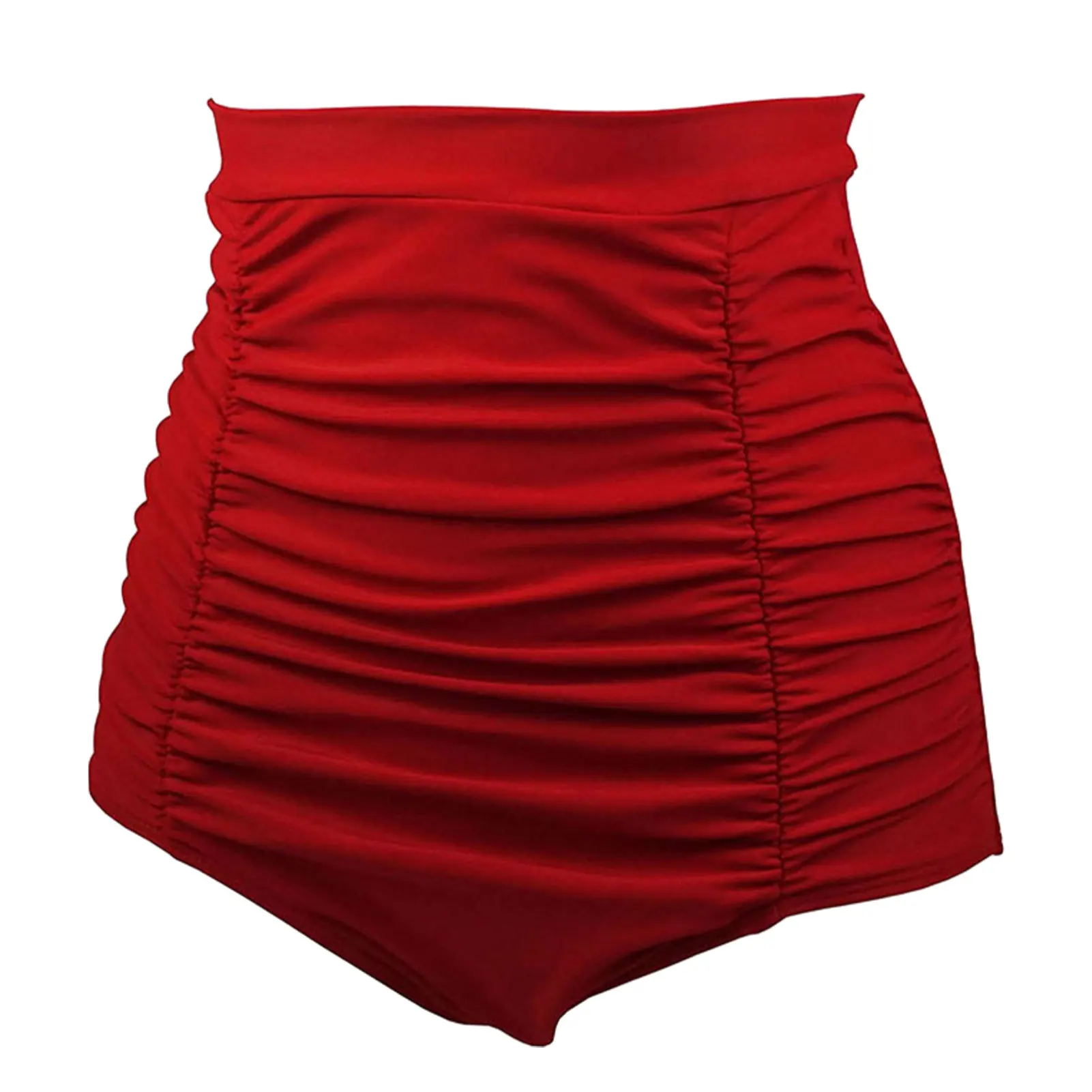 Experience Fit Soft And Comfortable High Waist Swimsuit Bottom Lightweight And Portable Red M