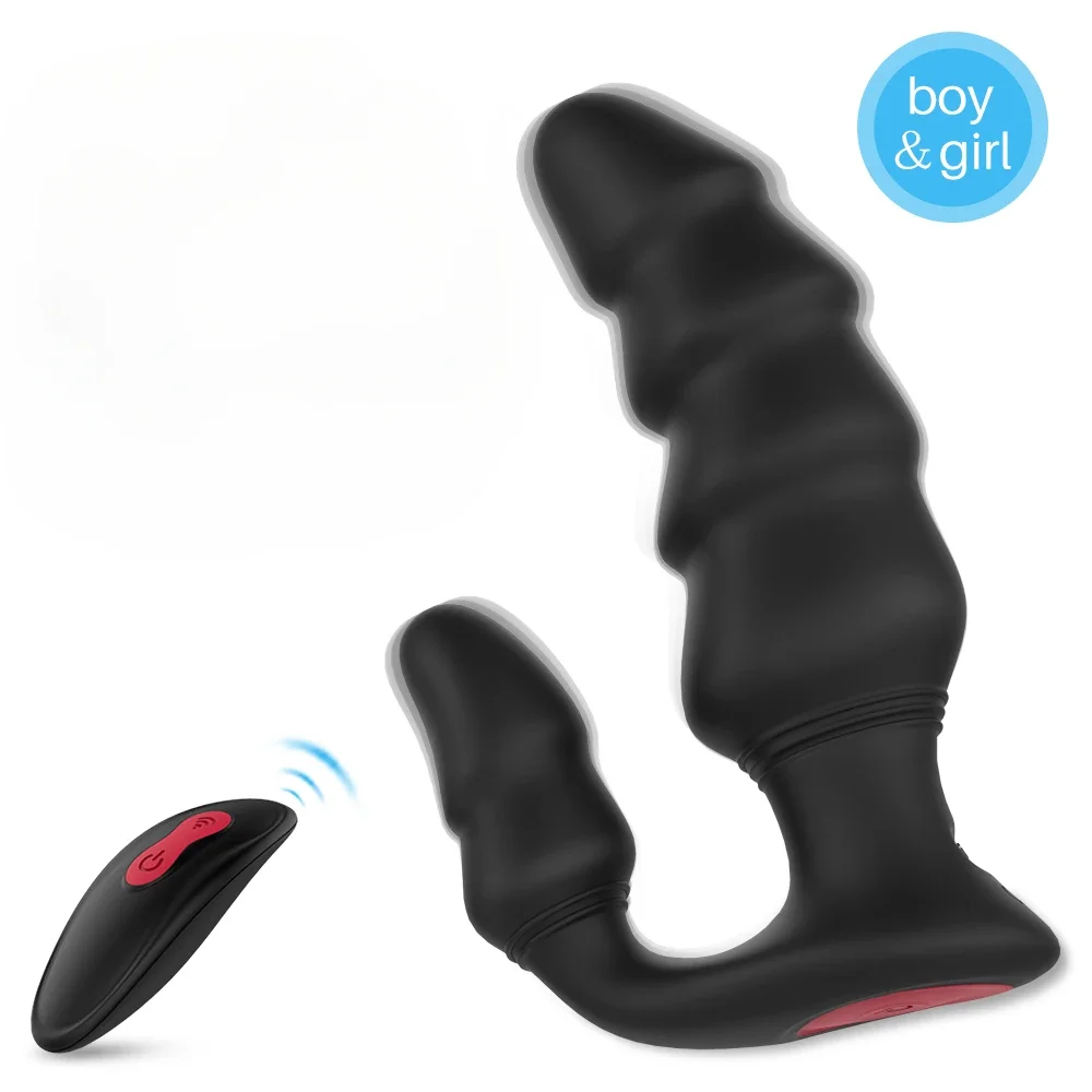 Vibrador Anal con Control remoto inalámbrico, tapón Anal de doble penetración, masaje de próstata, estimulación del ano, tapón Anal para mujeres y hombres
