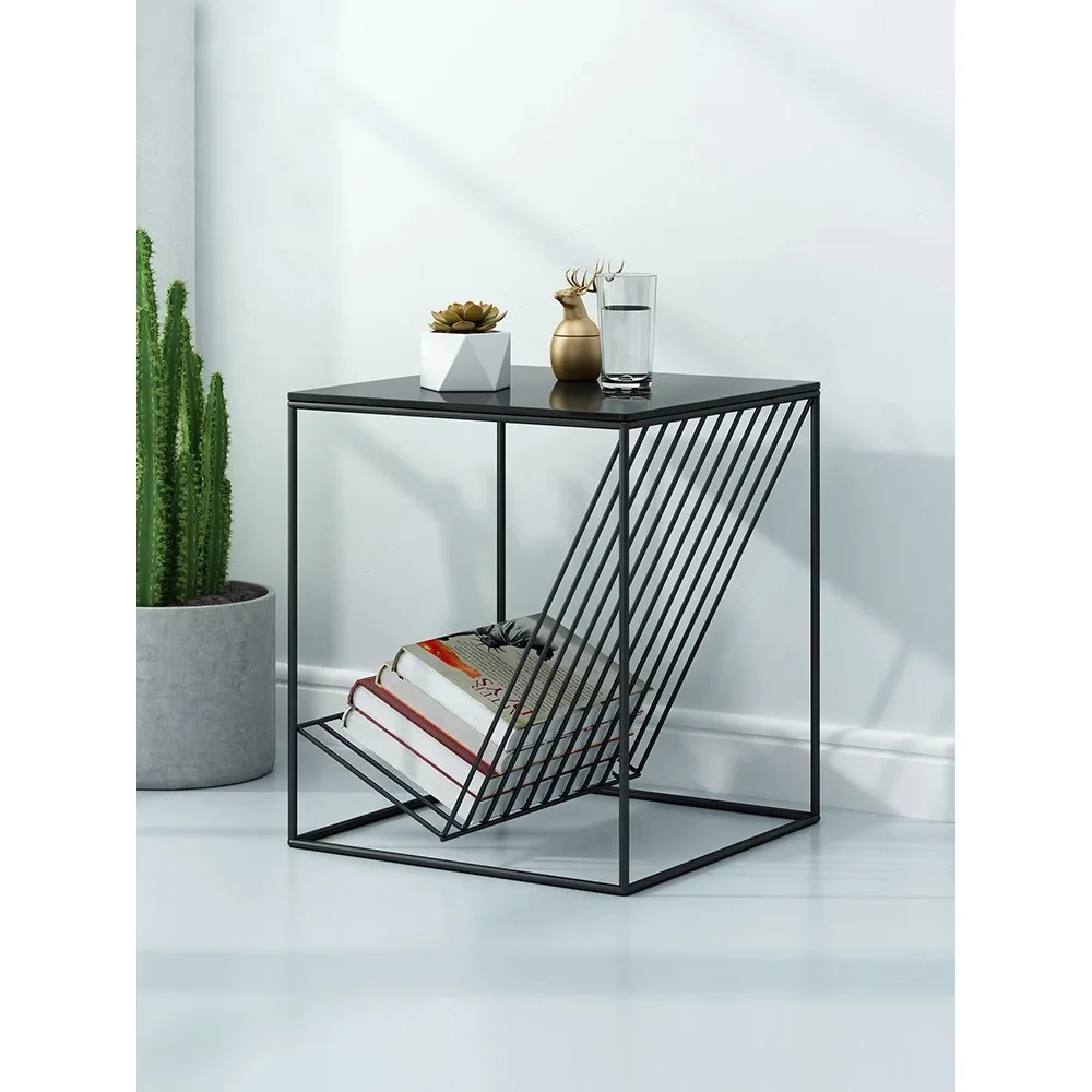 

Living room sofa, small side table, light luxury, modern and simple iron balcony, coffee table, bedside creative side cabinet, s