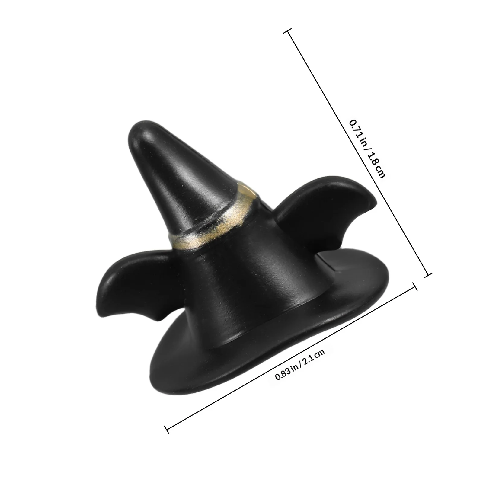 24 個ミニチュア黒帽子コンパクトデザインマイクロ風景ハロウィンクリスマスパーティー小さなニット帽子工芸品雪だるま用