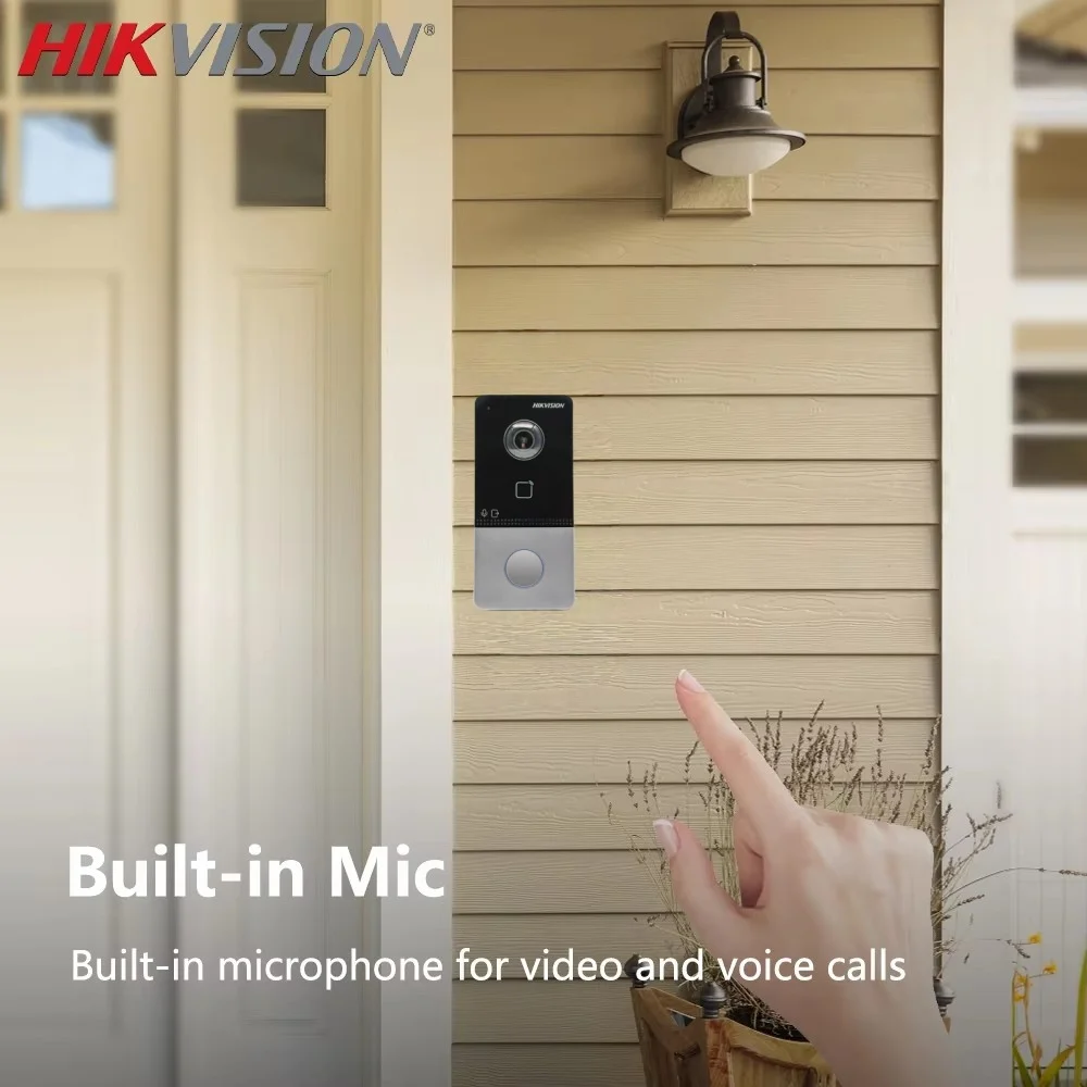 Hikvision DS-KV6113-WPE1(C) 2MP Microfono incorporato e supporto per altoparlante integrato Wifi POE PI65 Campanello smart home