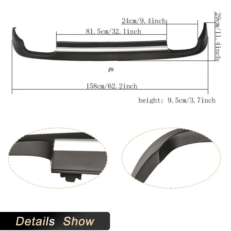 Car Rear Bumper Diffuser Lip Spoiler for Mercedes Benz E-Class W212 Standard Bumper 2010-2013 Rear Diffuser Lip Spoiler Body Kit