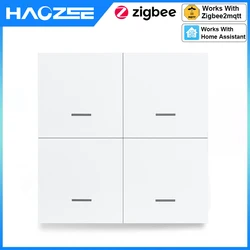 Smart ZigBee Switch 4 Gang Scenario 12 Scene Switch Push Button Controller Support DeCONZ Zigbee2mqtt Home Assistant