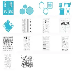 2024 Francuski przezroczysty stempel do wycinania pieczęć do albumu DIY Scrapbooking Dekoracyjny przezroczysty stempel A5097