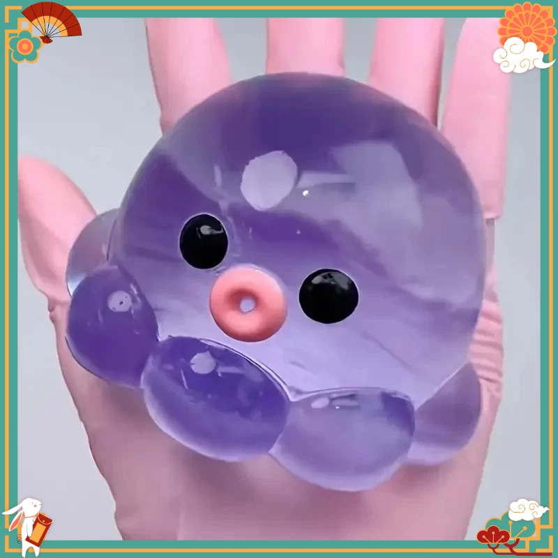 Selbstgemachtes Bubble Octopus Quetschspielzeug für entspannenden Spaß, Party- und Geburtstagsgeschenk, langsam zurückfederndes TPR-Material, interaktives sensorisches Spielzeug