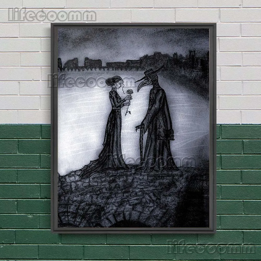 أيرلندا الشمالية السحر التوضيح والساحرة الوثنية رسم الرسم الرسم على لوحات القماش الجدارية الحرب والموت السحر الجنية ملصق #4