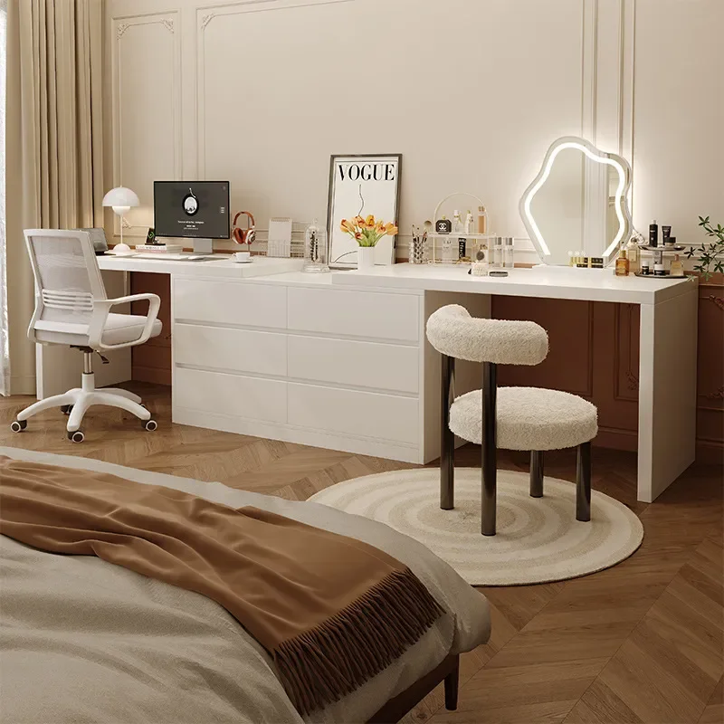 for Dresser Bedroom Simple Modern Computer Desk Integrated Double Desk Student Home Study Makeup Table