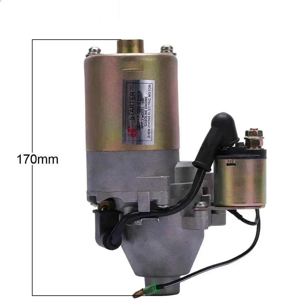 12V 0.25KW 5.5HP QDJ113 Gasoline Engine Electric Motor Starter For 168F 170F Diesel Engine Spare Parts