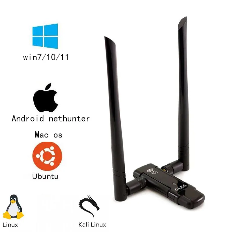 ALFA AWUS036ACM High Quality And High Power Using MT7612U Chipset 802.11AC Dual-band 2.4G/5GUSB 3.0 700M Wireless Network Card