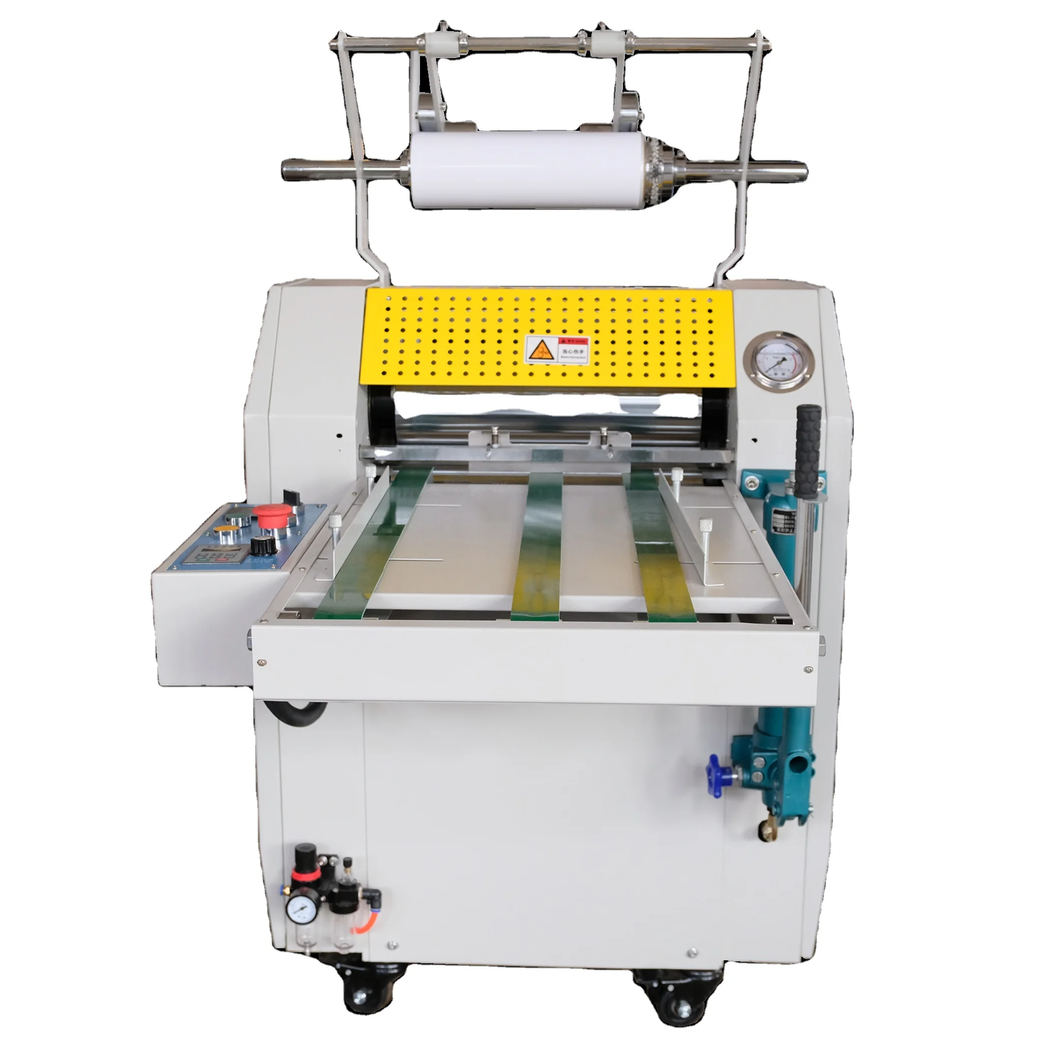 SWFM-390C 370mm Hydraulic Oil Heating Automatic Cut-off Laminating Machine 0-25m/min