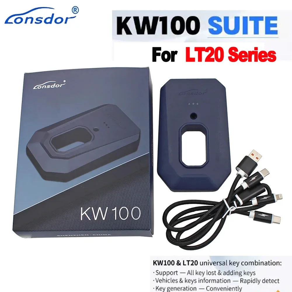 Lonsdor KW100 Support Quick Identify For Toyota and For Lexus Smart Key (All key lost/Add key) Ouick Generate LT20 key