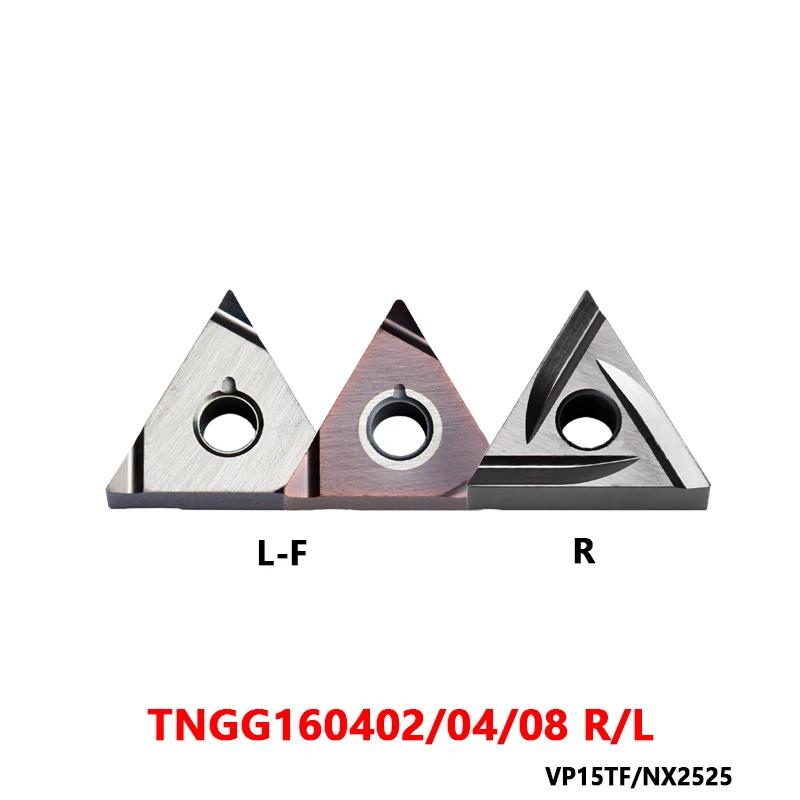 

Original Inserts TNGG TNGG160402 TNGG160404 TNGG160408 L-F R-F R-K L-K NX2525 VP15TF CNC Grooving Inserts Lathe Cutting Tool