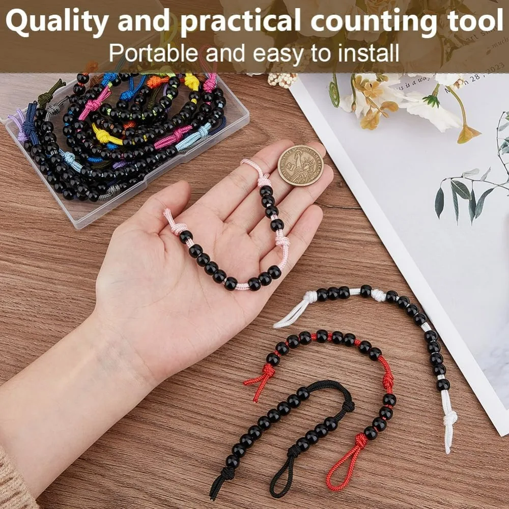 15 قطعة حبات الحارس عداد بيس للمشي لمسافات طويلة الاكريليك حبل الخرز Pace عداد لمسافات طويلة التخييم عداد للمغامرات في الهواء الطلق