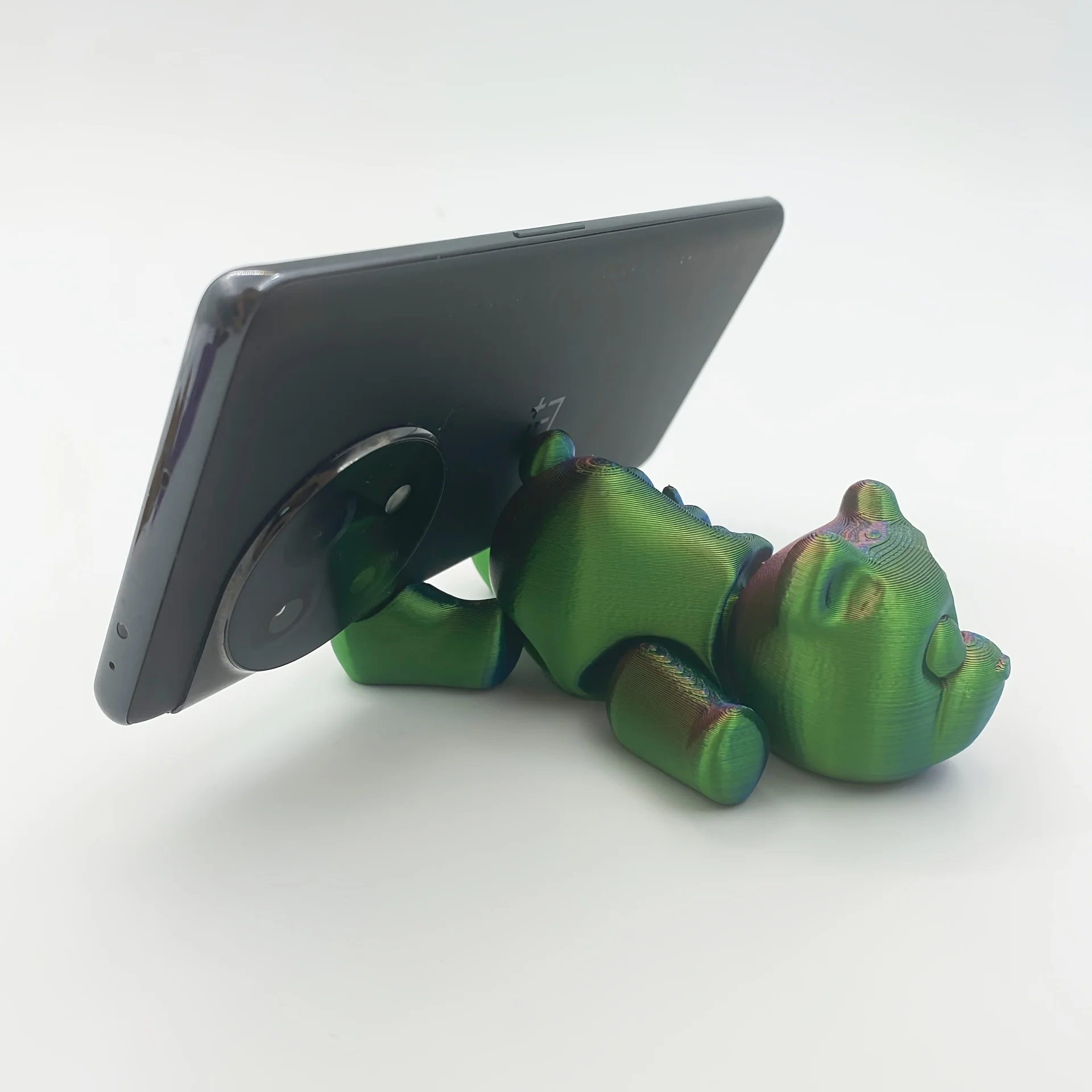 

3D printed gradient cartoon bear phone holder,compact travel portable phone holder,home office desk phone and tablet application