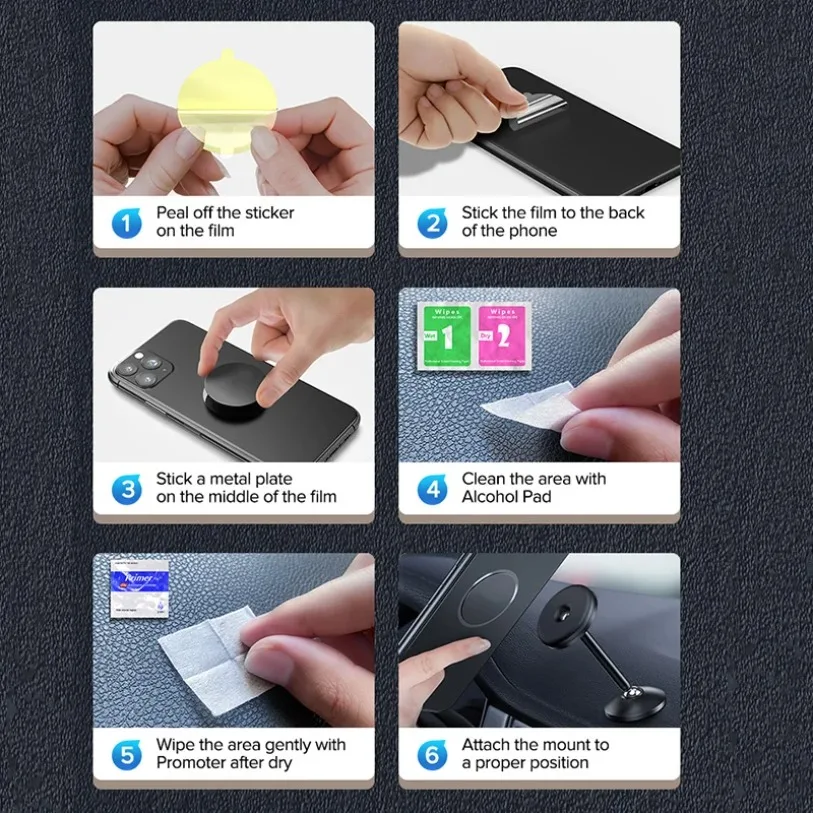 360 °   回転式車載マグネット式スマホホルダー ダッシュボード スマートフォンマウント MagSafe対応 iPhone 17～12 Samsung Xiaomi 携帯電話用 バーチャルクレードル