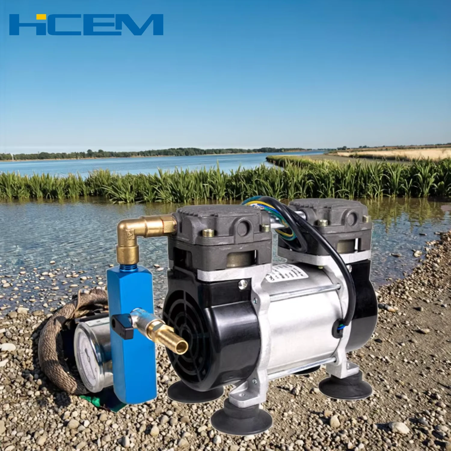 

HCEM 24V Solar Aerator for Aquaculture 150W Oxygenator Pump 2 Bar Solar Powered Aerator Machine for Fish Pond & Farming