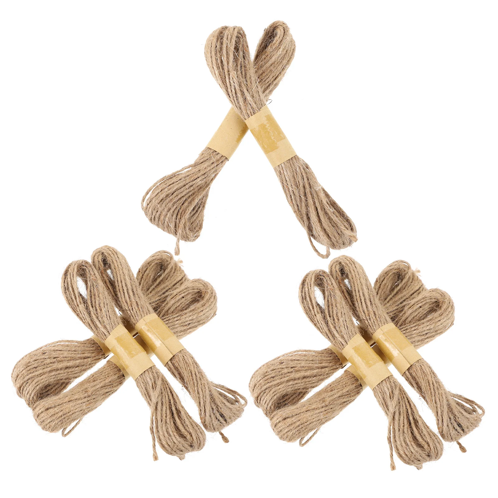 

10Pcs Hemp Rope for DIY Craft Making Durable Strong Decorative Packaging Gift Wrapping Tag Rope Holiday Packaging Ribbon