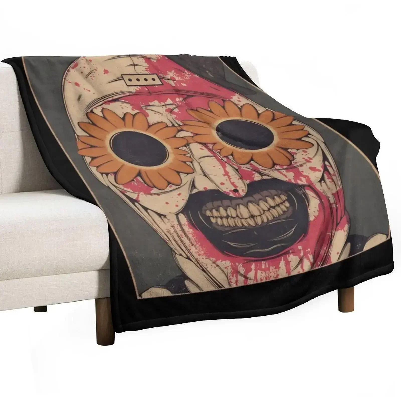 Terrifier Throw Blanket Hair Comforter Picnic Soft Beds Flannel Sofa Throw Blankets