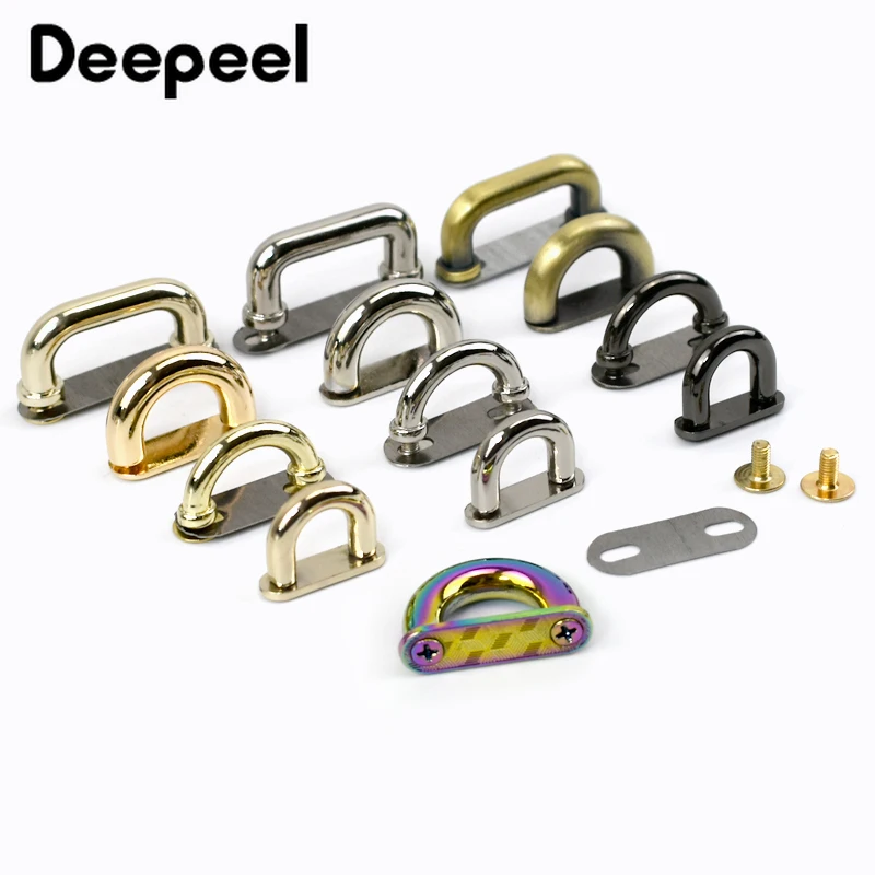 Deepeel 5/10Pcs Metal Buckles Arch Bridge D Ring Connector Clasp Bag Strap Belt Hanger Hooks Leather Craft Hardware Accessories