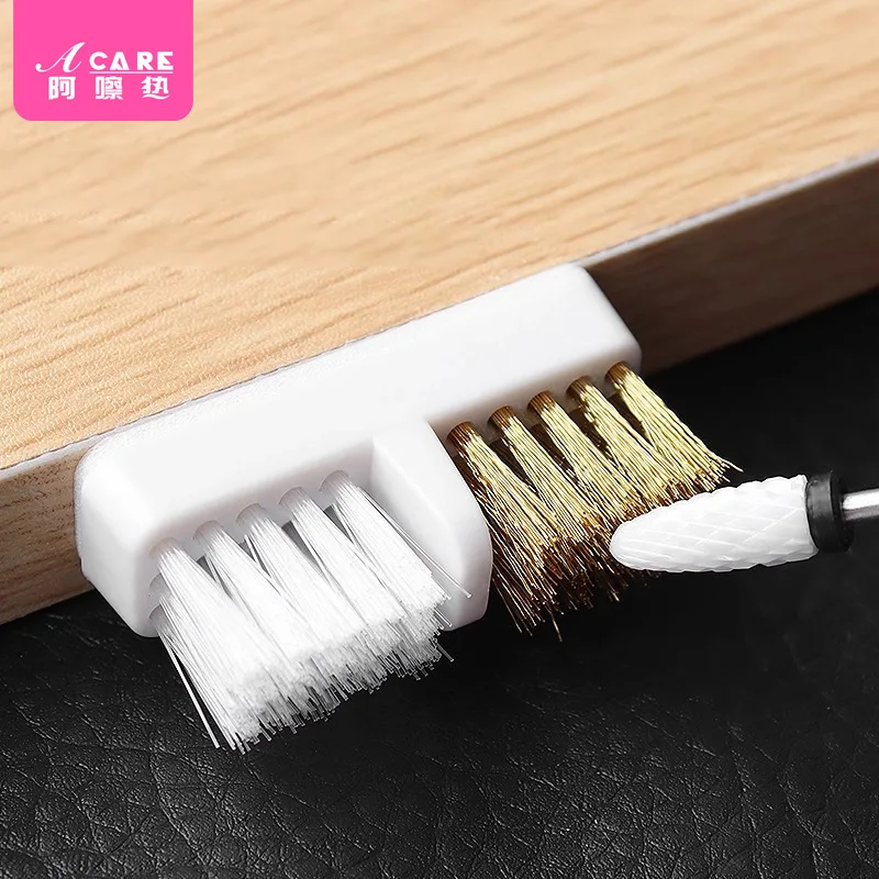 رأس طلاء الأظافر B1-سهل الاستخدام، مراوح التنظيف، معزز بقايا الغبار، أداة تنظيف مزيل الأظافر الصلبة برأس مزدوج #4