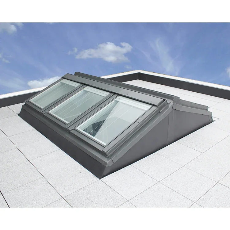 American Style Aluminum Skylight Strong Roof Electric Motor Skylight Window