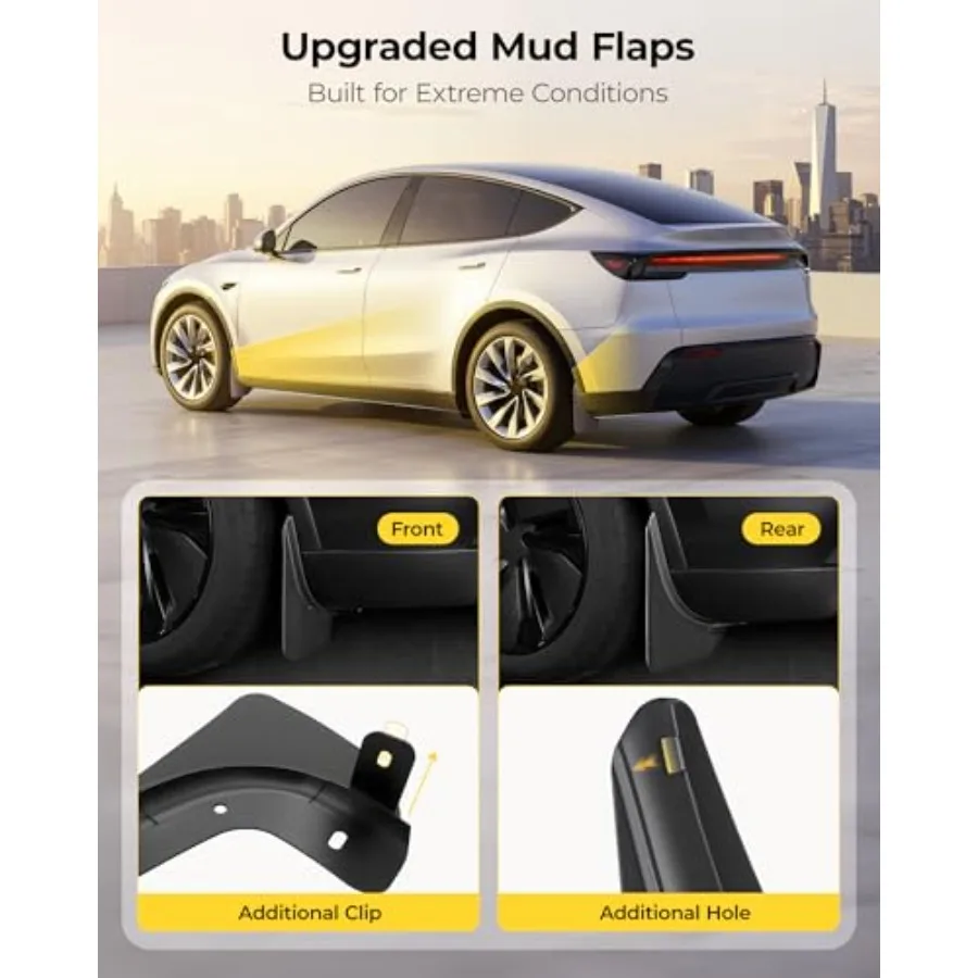 Mud Flaps for New Model Y Juniper 2025 2026 Only Standard Model Accories, Protect Paint, No Drilling Required, All-Weather Mud