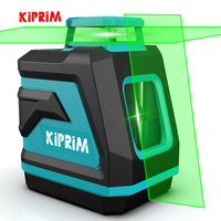 Kiprim Laser Level 2 Lines/5 Lines 360 Automatic Leveling Level Construction Tool Equipment Green Light Professional Cross Laser