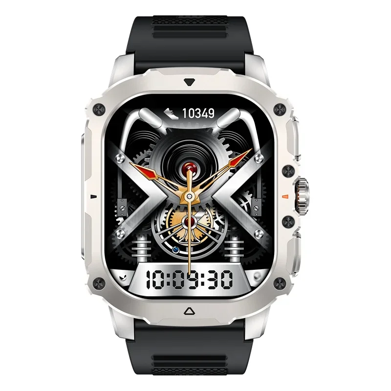 Gaines Amoled Smart Watch AK72 Rotary Button BT Call Music Player AI Voice Health Monitoring Fitness Sport Tracker Men Smartwatc