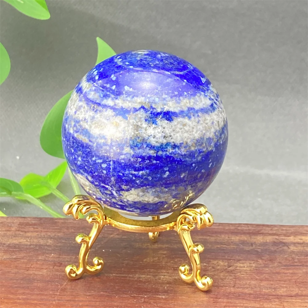 Natural Mineral Cyanite Is A Crystal Ball  Hand Polished  Body Massage Magic Ball  Home Decoration Ornaments + Shelf
