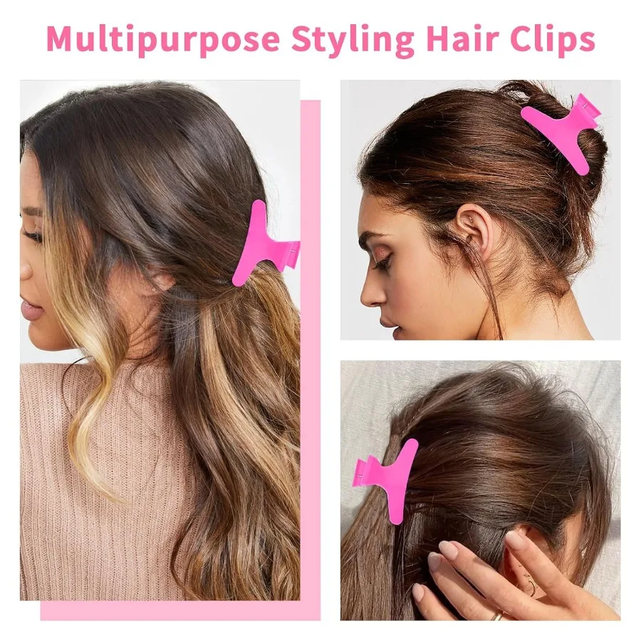 مقاطع الشعر الوردي الساخن لتصفيف الشعر بتقسيم الفراشة برو مخالب الشعر المشابك مقاطع لقطع تصفيف الشعر وتقسيم الشعر S #6