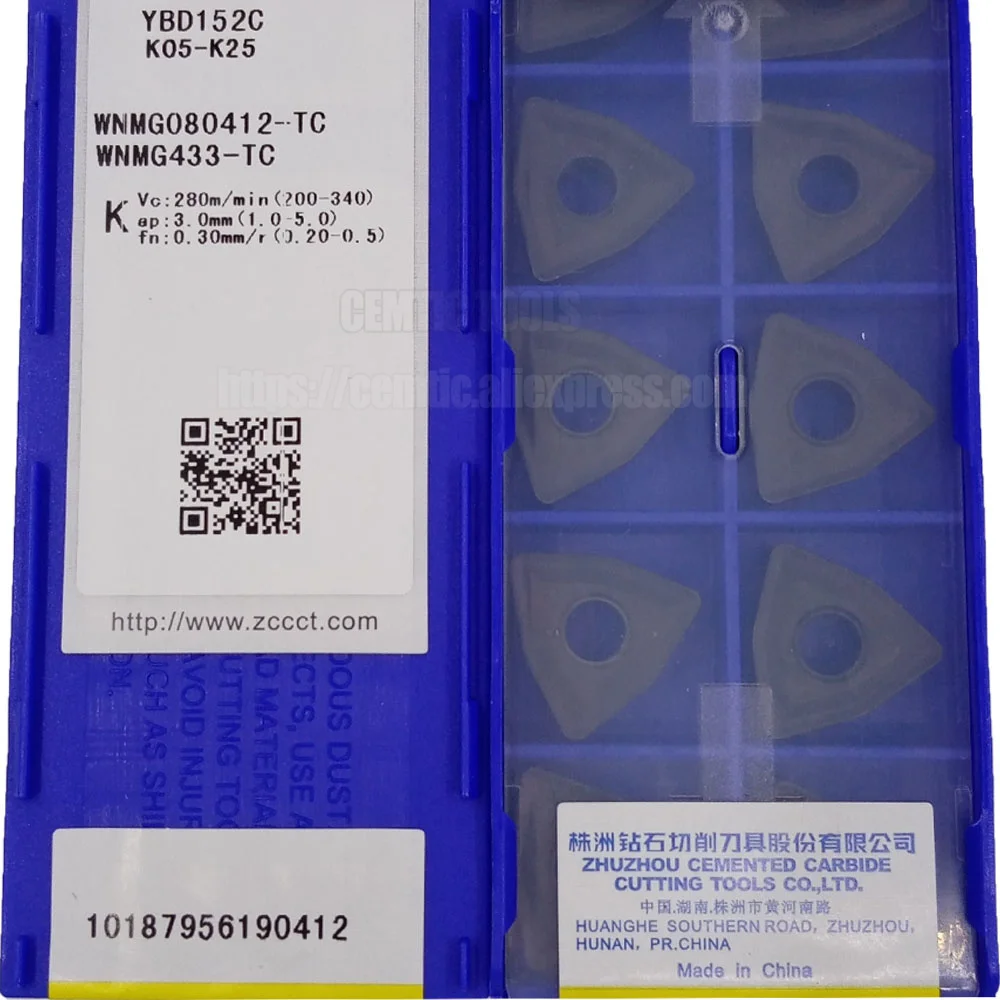 WNMG 433 YBD152C YB7315 WNMG080412-TC Carbide Inserts Lathe Cutter Tools Finishing For cast iron ZCC CNC