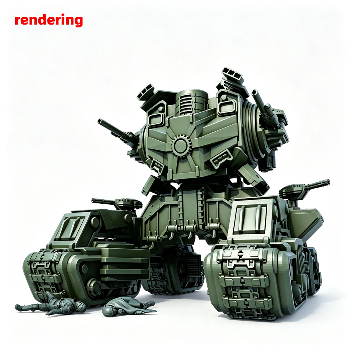 1/35 Modellbausatz 3D Harz Miniaturfiguren Diorama Unbemalte Sci-Fi Gepanzerte Panzer Land Cruiser Super Heavy DIY – Detail 12
