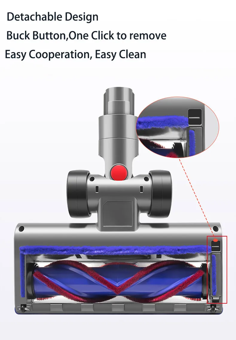 Upgraded Direct Drive Brush Head Nozzles for Dyson V7 V8 V11 SV12 SV14 V15 V10 Slim V12 G5 Replaceable Parts Leds Vacuum Cleaner