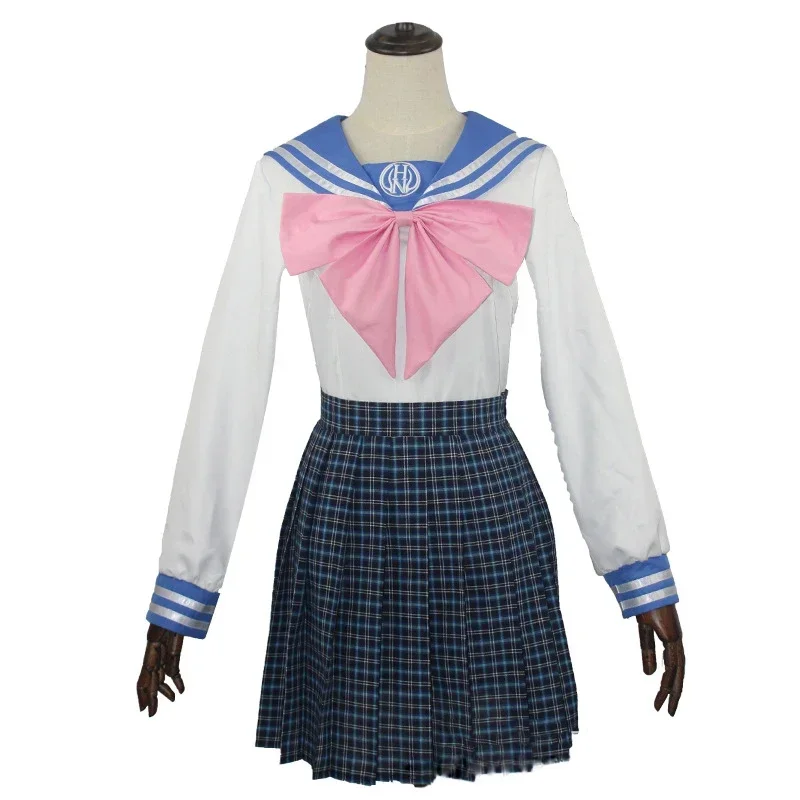 

Danganronpa Maizono Sayaka Cosplay Costume Blue Long Wig JK Uniform Dangan Ronpa School Girl Skirt Set Halloween Party Carnival