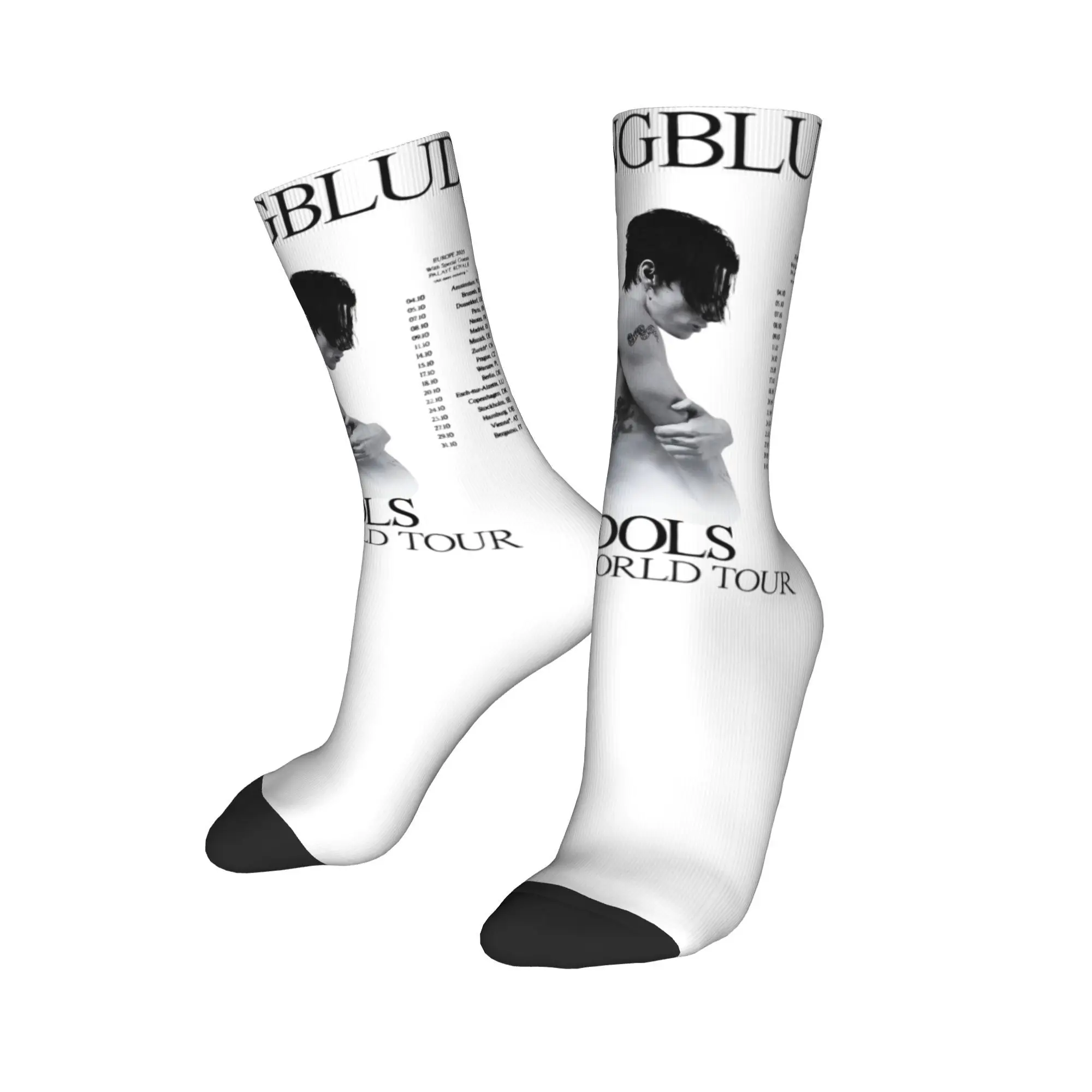 

YUNGBLUD IDOLS The World Tour 2025 Printing Crew Socks Merch for Casual Wear Breathable Stockings