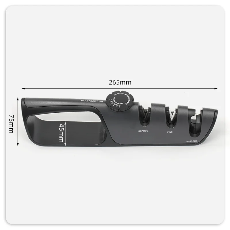 High Quality Angle Adjustment  2 Stage Knife Sharpener For Kitchen