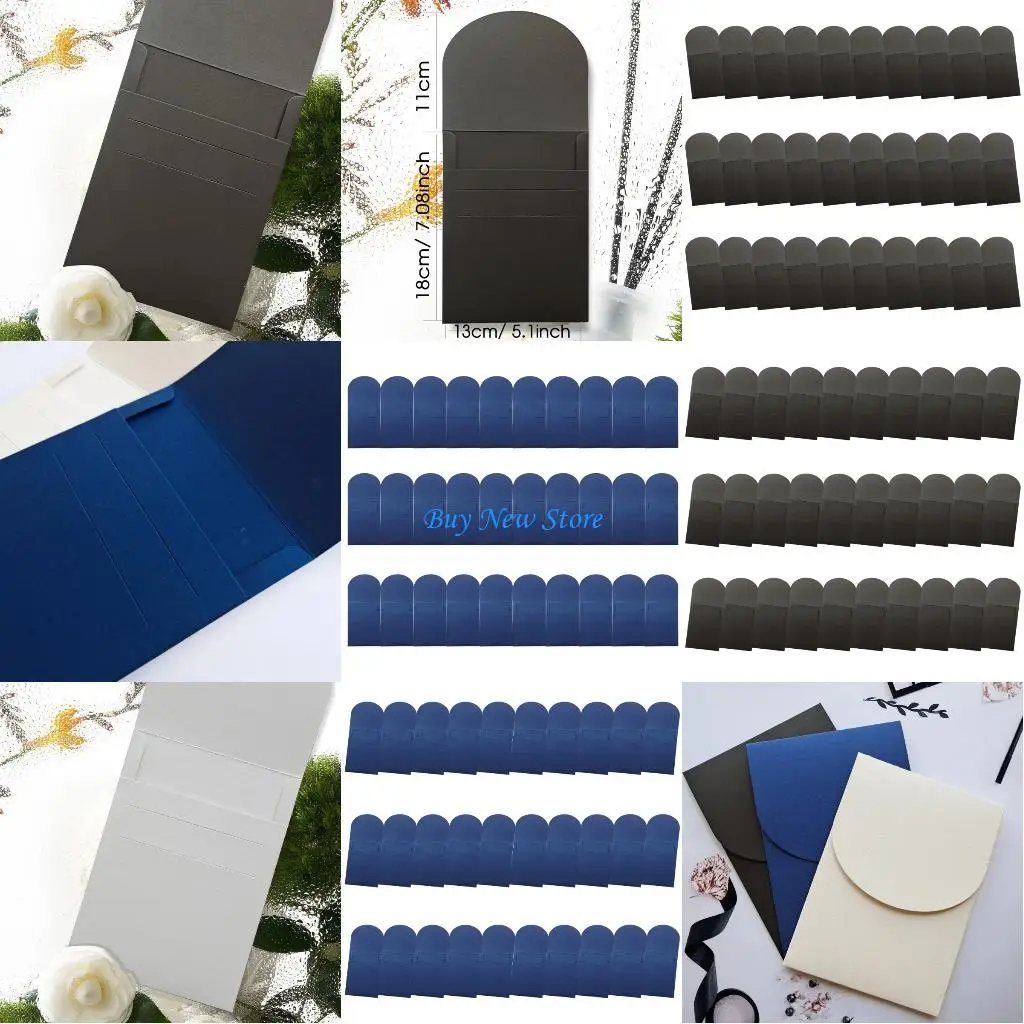 

20CE 30Pcs Envelopes 300GMS Thick Paper 5x7Inch Flipping Envelope for Wedding