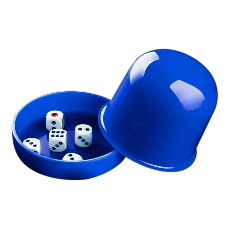 Plastic Poker Dice Cup Set With 5 Dices Shaking Cup Drinking Board Game Dice Box