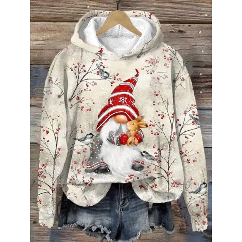 Unisex casual top 3D-print grappige kerstman hoodies lelijke schattige cartoon kersttrend trui sneeuwpop sterren vakantie sweatshirt