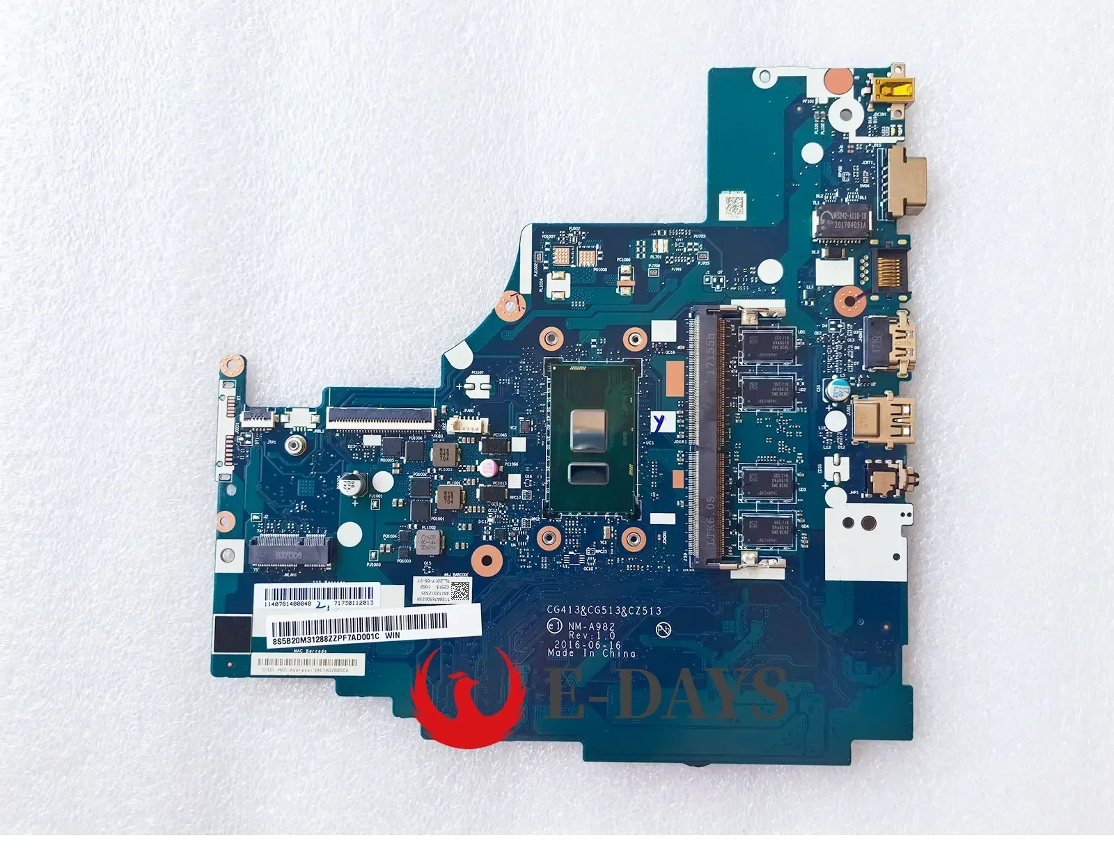 For Lenovo Ideapad 310-14IKB 510-15IKB 310-15IKB Laptop motherboard I3 I5 I7 7th CPU 4GB RAM  NM-A982 NM-A752 100% Tested