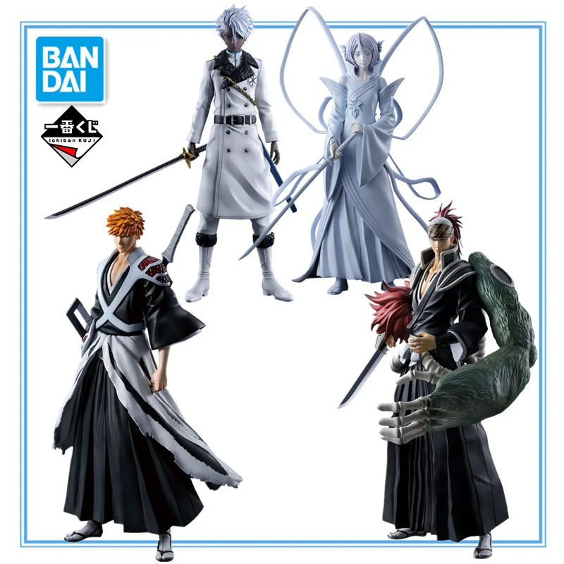 

BANDAI BLEACH Ichiban KUJI Kurosaki Ichigo Kuchiki Rukia Abarai Renji Hitsugaya Toushirou PVC Anime Action Figures Model Toy