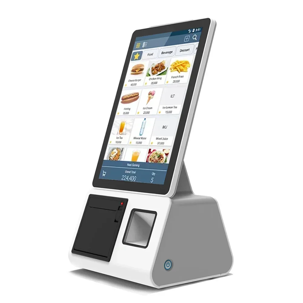 10.1 inch  Capacitive touch screen desktop Self Service android kiosk all in one kiosk desktop