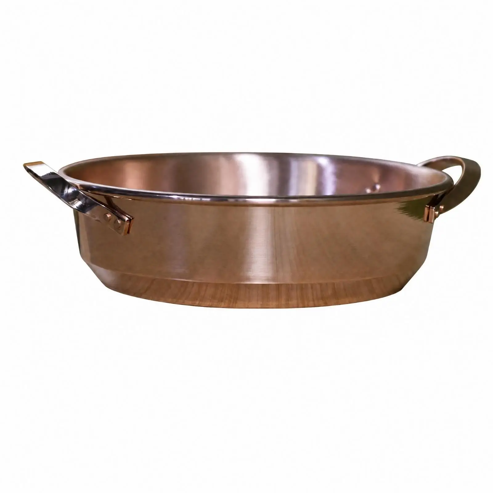 Copper Pot Pot with Side Handles Versatile Copper Pot Pot Induction Compatible Cookware for Soups and Stews, Home Kitchens,